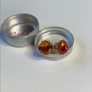 Jojo Loves You Astral Pink Cushion Cut Studs